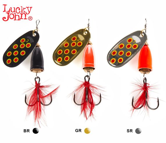 Блесна вращ. Lucky John BELL SPIN 03 08.5г BRD/GRD/SRD 3шт. набор