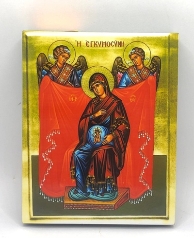 Богородица Непраздная икона на левкасе 10х8