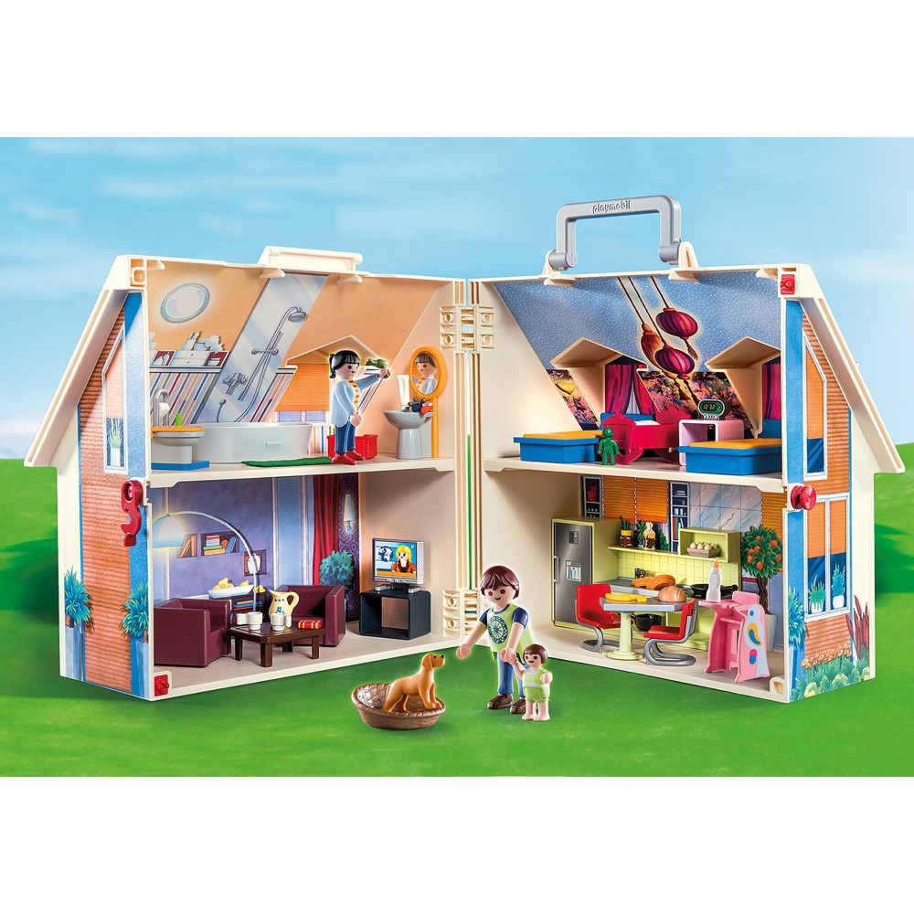 Playmobil - Портативный домик для кукол с оборудованием 70985