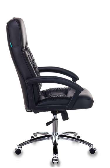 Кресло руководителя Бюрократ T-9908AXSN-AB черный кожа крестов. металл хром