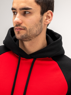 Костюм мужской спортивный теплый. Черный/красный