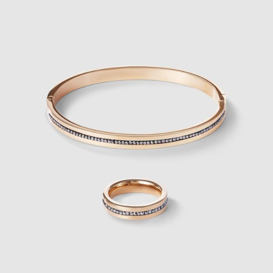 Кольцо Coeur de Lion Anthracite-Rosegold 17.5 мм 0226/40-1223 55