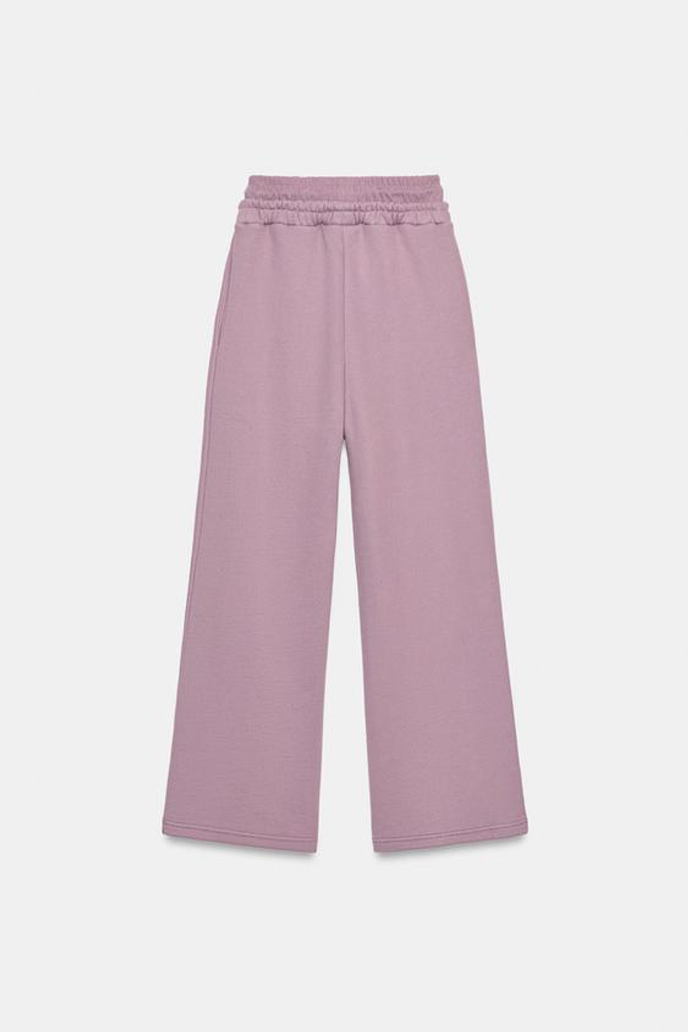 ZARA БРЮКИ ПРЯМОГО КРОЯ ИЗ МЯГКОЙ ТКАНИ, ЦВЕТ РОЗОВОГО МЕЛА