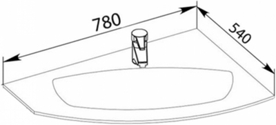 Раковина для тумбы De Aqua Трио lux R WTL 010 NEW