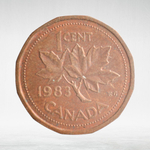 Canada, 1 Cent, 1983 – Elizabeth II (Second Portrait, 12-Sided Design), XF