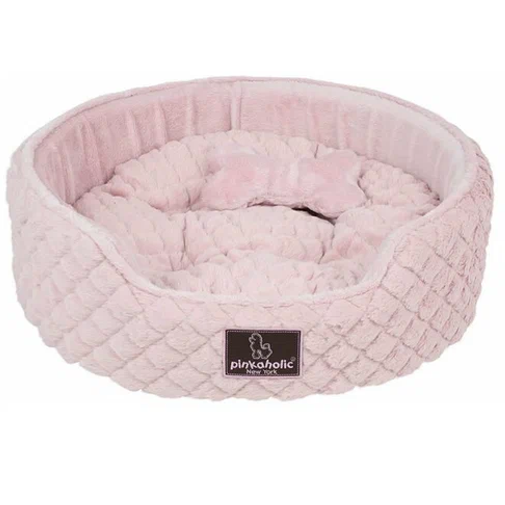 Pinkaholic лежак для животных круглый "desarae", розовый, 44х42х17см