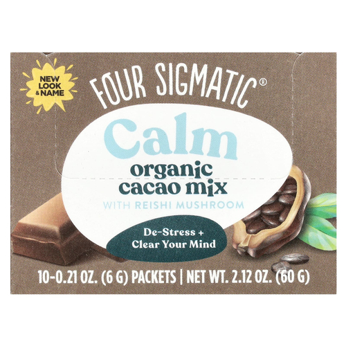 Four Sigmatic, Calm, смесь для приготовления какао с грибами рейши, 10 пакетиков по 6 г (0,21 унции)