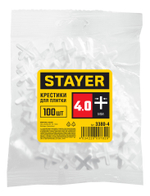 STAYER 4 мм, 100 шт, крестики для плитки (3380-4)