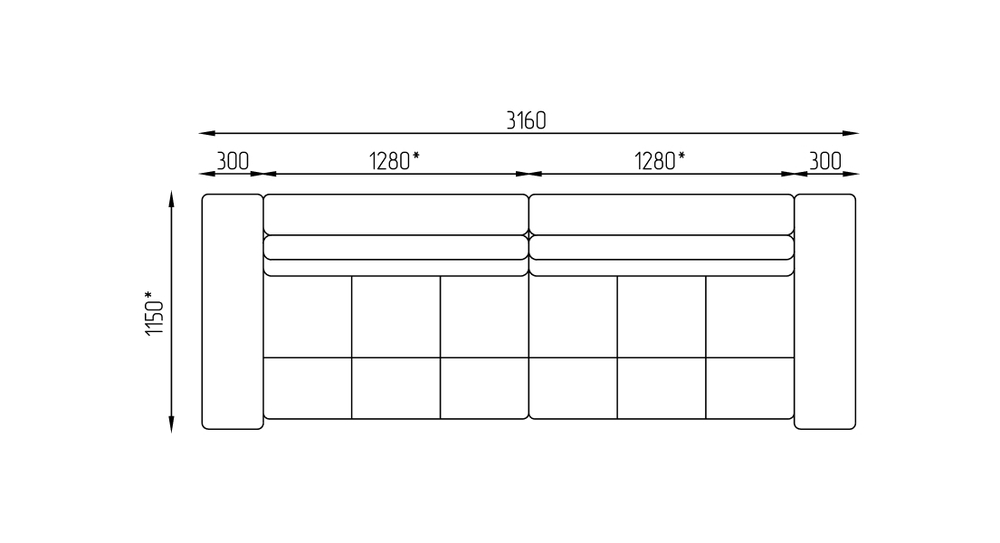 Диван-кровать Леонардо SE прямой с механизмом трансформации "пума"