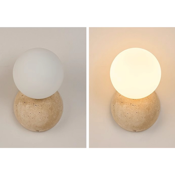 Серия настенных светильников из травертина Solvo