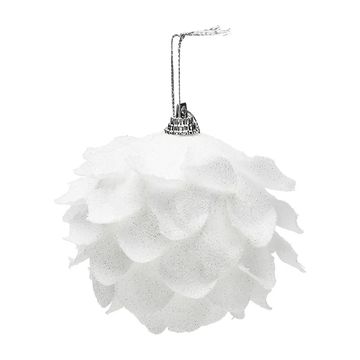 Шары елочные "Хмель" 10см A-707-2 Белый (2 шт)