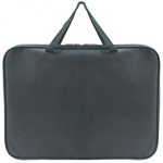 Папка офисная А4 цветная, ткань, 350/275/20 серая (Пчелка)