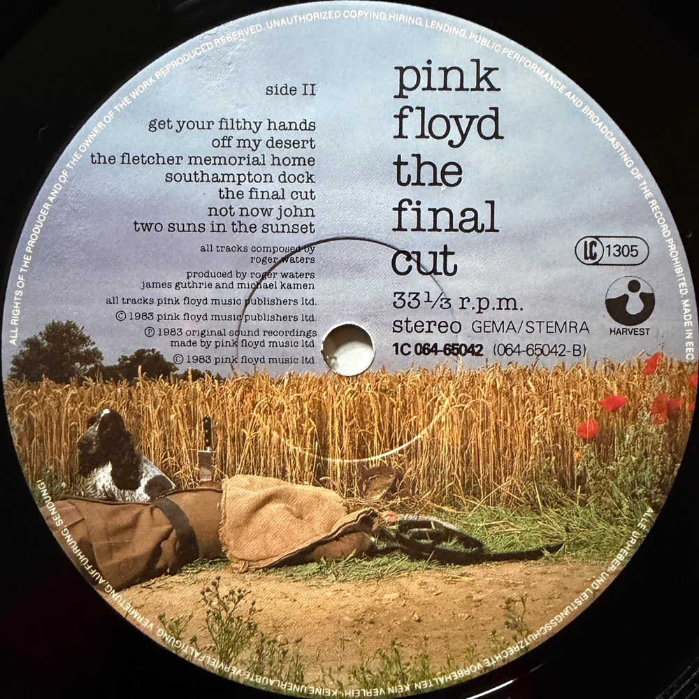 Pink Floyd - The Final Cut (Европа 1983г.)