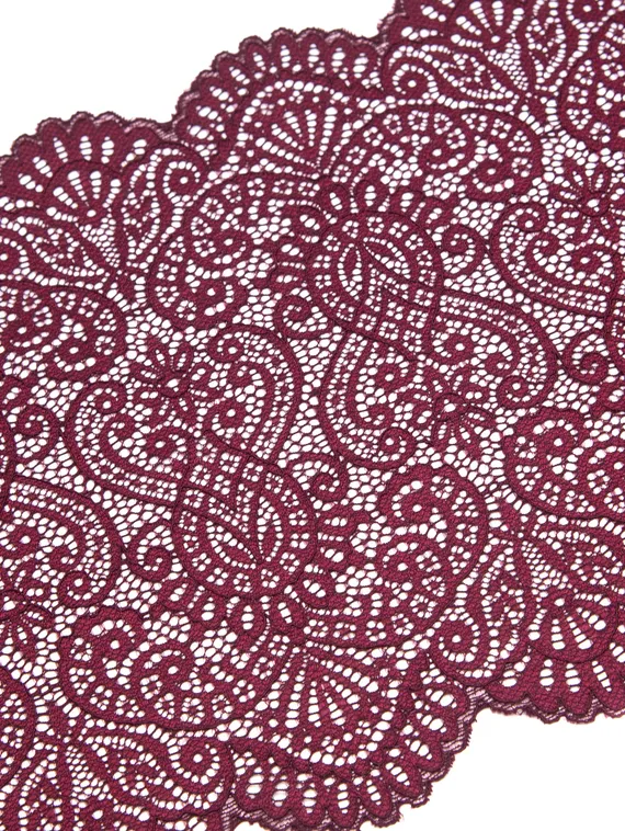 03-251 Кружево эластичное 22 см, бордо