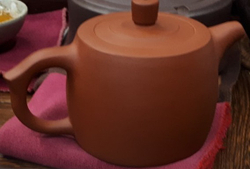 258001 Чайник ИСИН "Цзинь Лань" (Башня"), 280 мл, цвет - красный, исинская глина