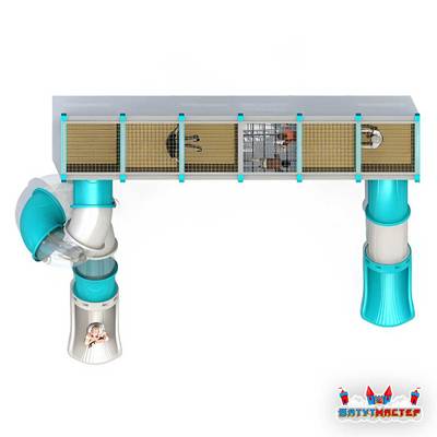 Плоский детский лабиринт «Радужная Улитка», 8,1×4,8×4,8 м