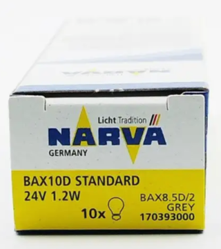 Автолампа  W 24-W 1,2W (R1,2 W) (BAX8.5d) Grey Narva с патроном #17039