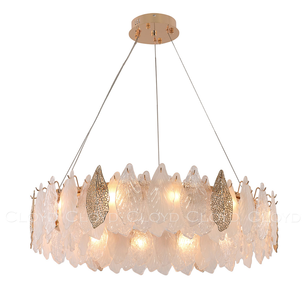 Люстра Cloyd SENEGAL-B C12 / Ø80 см - с золотыми листьями - золото (арт.11171)