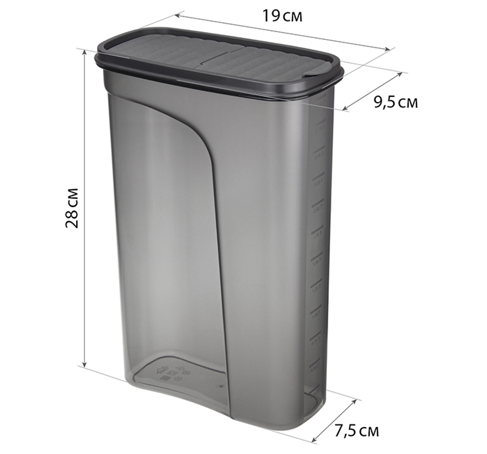 Емкость для сыпучих продуктов БЕСТ 3л М1257