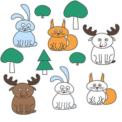 Лесные зверюшки