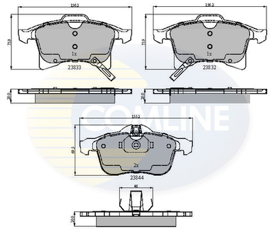 COMLINE - CBP31307-CML - Brake Pad Set, disc brake