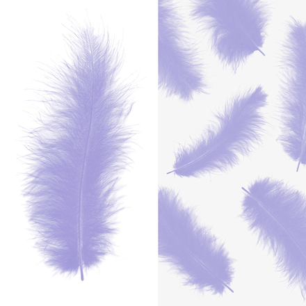 Перья нежно-сиреневый 30 шт