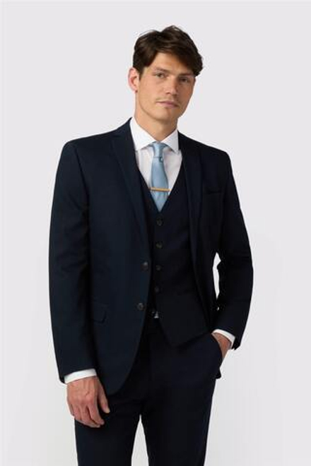 Мужской классический костюм (темно-синий) В24