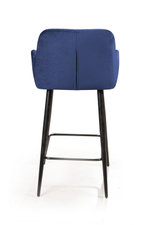 Стул полубарный Robert, бархат синий 29