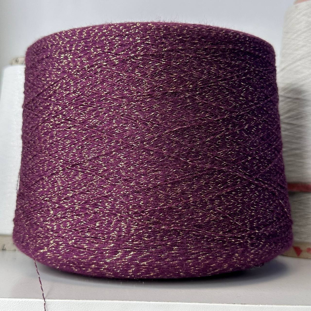 SERENA; Хлопок, люрекс; 1300м/100гр; цвет: бордо в золоте