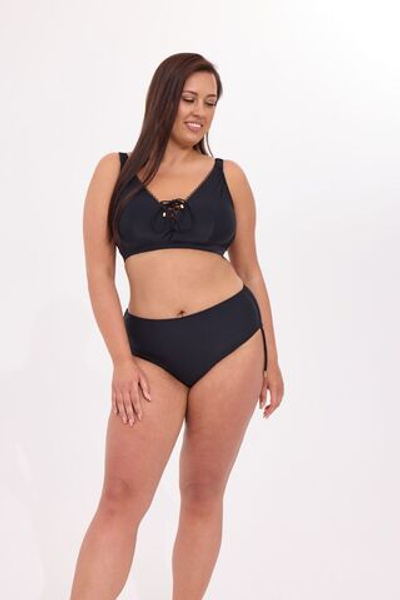 Пляжный бюстгальтер со шнуровкой (Размер: 65L) (Цвет: темно-синий)