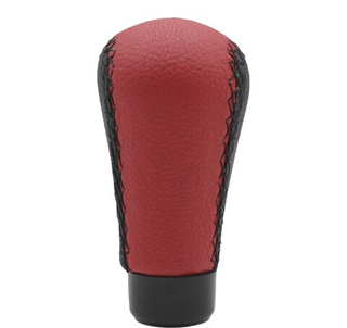 Ручка КПП  декоративная Универсальная кожаная черная+красная в блист HADER #2305BKRD