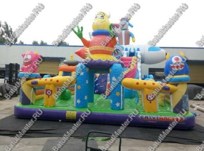 Коммерческий батут "Космические зверята" 16*8*7 м