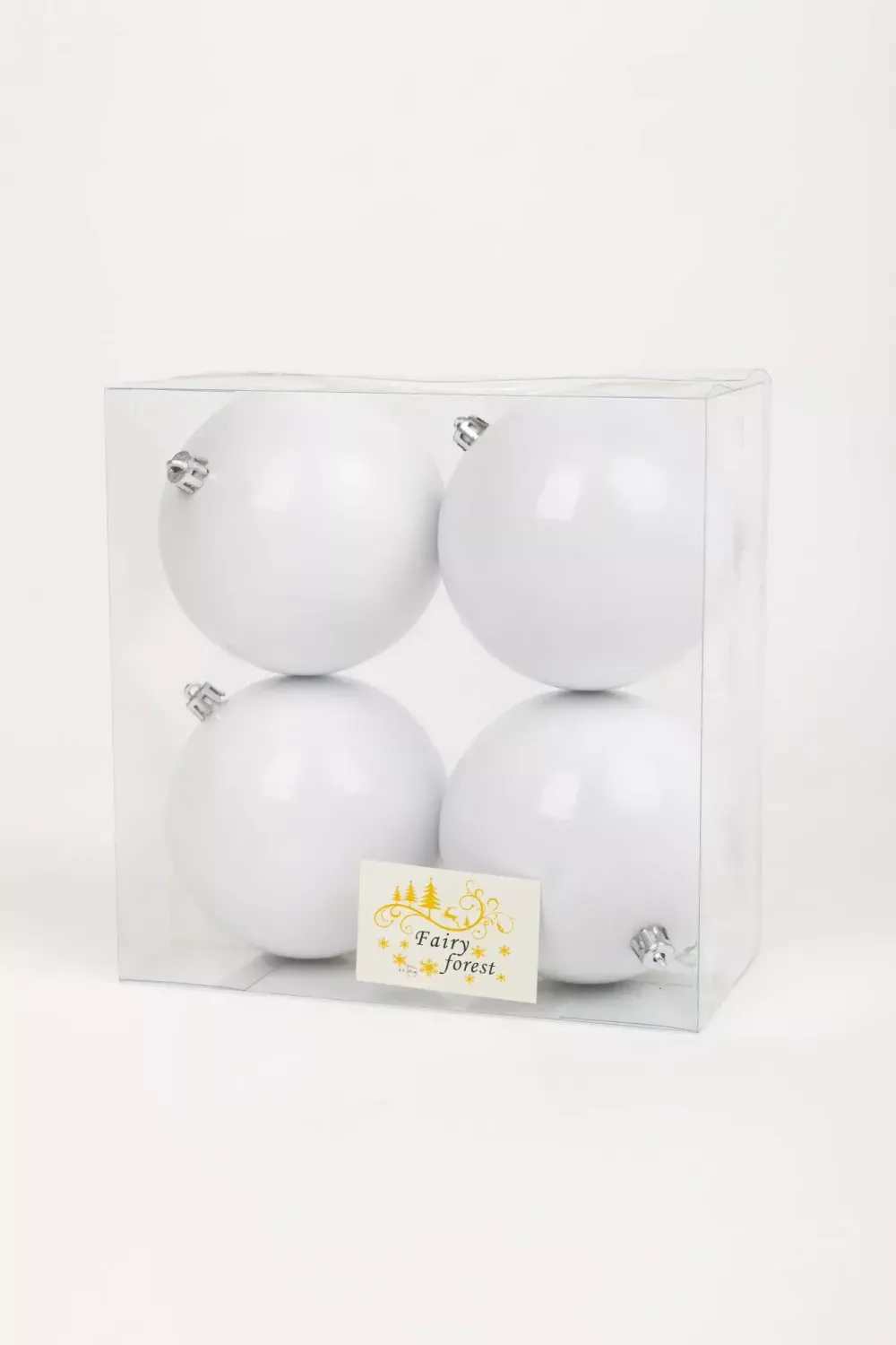 Набор новогодних шаров (4 шт) глянцевые