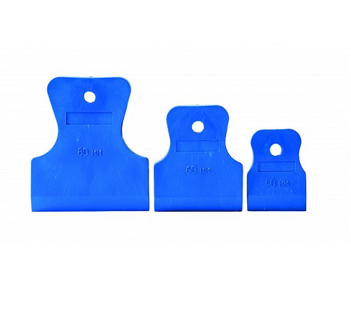 Шпатель резиновый набор 3шт синий  40-60-80мм КЕДР