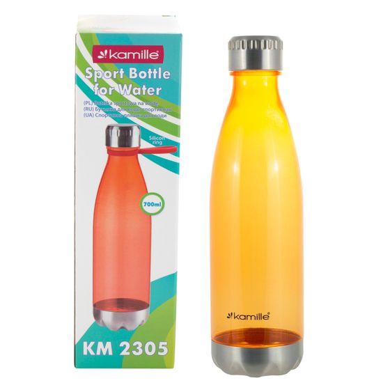 Бутылка спортивная для воды 700 мл. Kamille KM-2305 из пластика тритан с металлическим дном