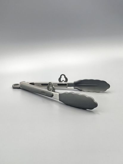 Щипцы силиконовые 23 см. Kamille КМ 7511 с ручками из нержавеющей стали