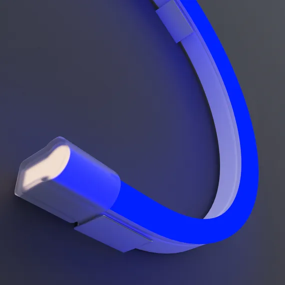 Гибкий неон 25х13 220В 8Вт/м Синий IP65 50м Led Strip 201235