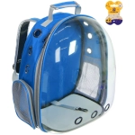 Рюкзак - переноска для животных «ЛЮБИМЫЙ БРО», цвет синий, 27*33*43см/до 7кг (Пакет и Лейбл)