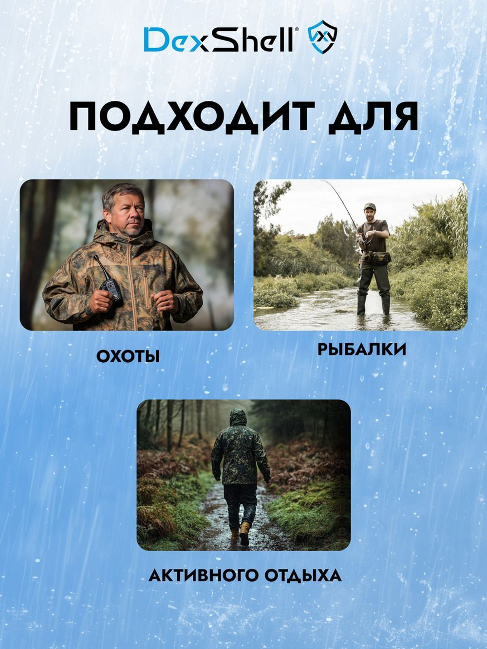 Водонепроницаемые носки Dexshell StormBLOK камуфляжный S (36-38)