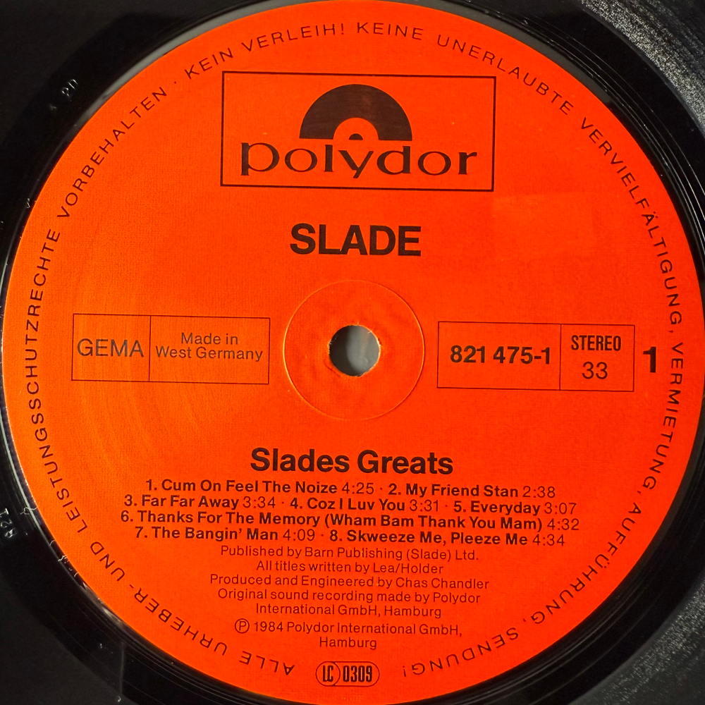 Slade ‎– Slades Greats (Германия 1984г.)