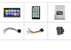 Автомагнитола сенсорная 7" 2DIN с пультом на руль (Bluetooth, USB, AUX, Mirror Link)