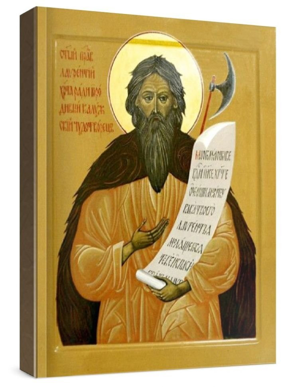 Лаврентий Калужский (рукописная икона)