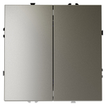 Выключатель с самовозвратом встраиваемый VOLTUM S70 двухклавишный 10А, (шелк)