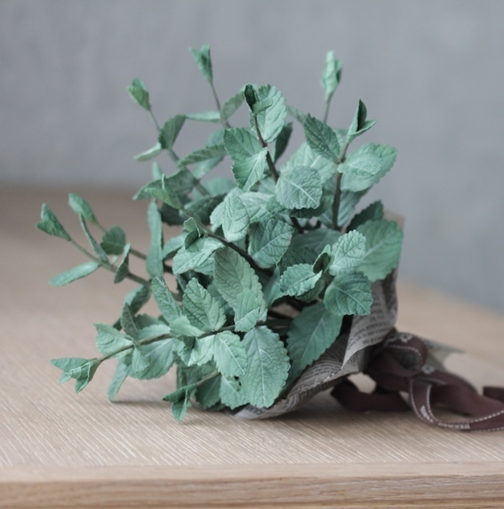 Молд силиконовый для лепки "лист Ежевики" / форма для оттиска листьев гортензии, малины, мяты)