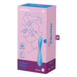 Голубой гибкий вибромассажер 19см Satisfyer G-Spot Flex 4+