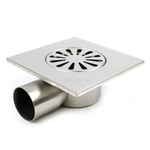 Трап для душа из нерж. 15см*15см угл (гор) TIM BAD021502