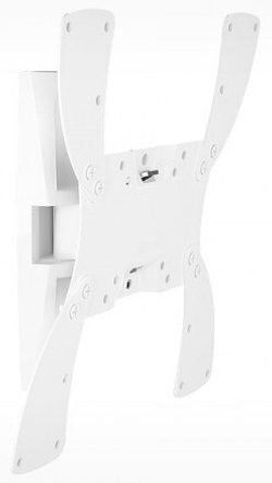 Кронштейн для телевизора Holder LCDS-5019 белый 22;-42; макс.30кг настенный поворотно-выдвижной и наклонный