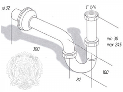 Сифон для раковины  Migliore Ricambi  ML.RIC-10.101 схема