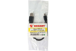 Кабель USB - mini USB REXANT 0.2 метра, черный 18-1131-2