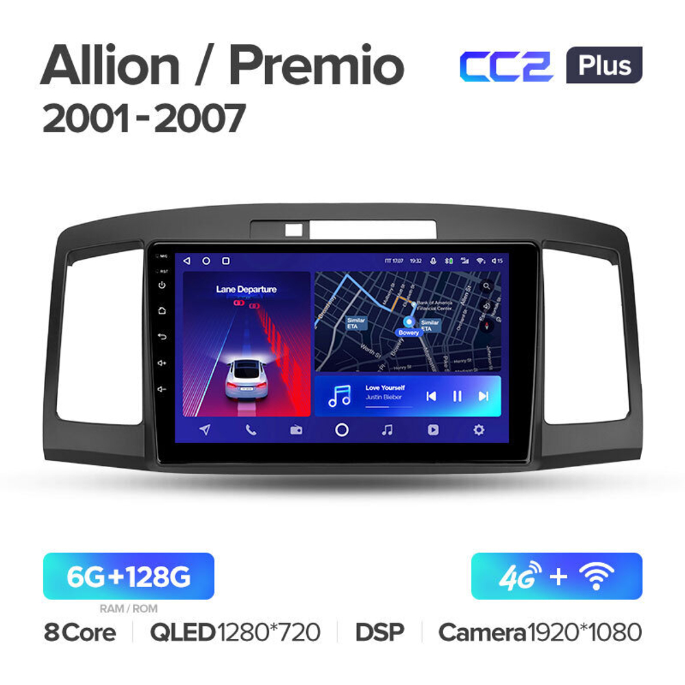 Teyes CC2 Plus 9" для Toyota Premio, Allion  2001-2007